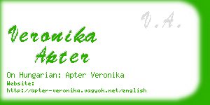 veronika apter business card